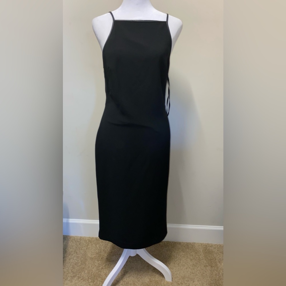 Black Spaghetti Strap Polo Dress